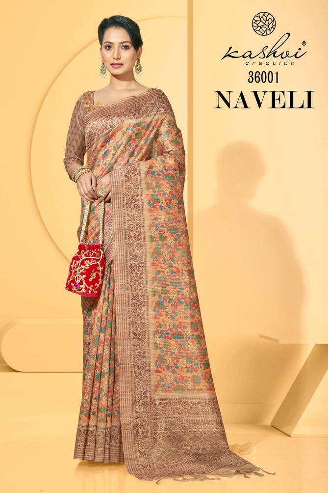 Kashvi Naveli Handloom Silk Wholesale Designer Sarees Catalog